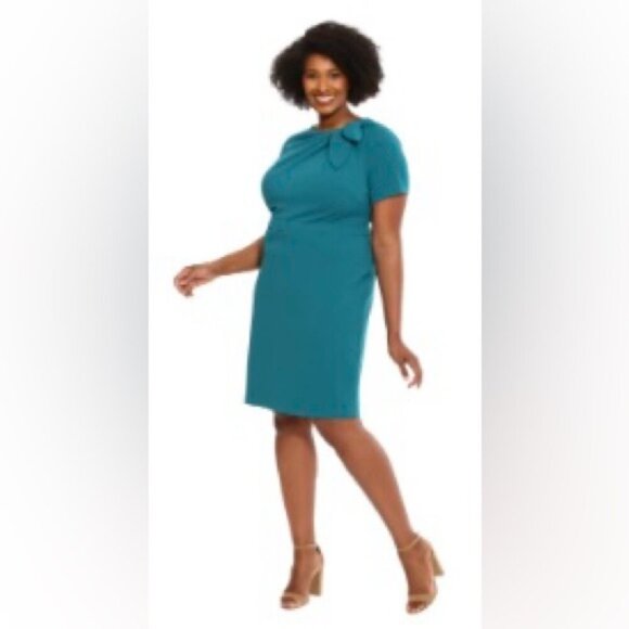 London Times - Suni Sheath Teal Dress - Spruce. Size: 8 US. NWT (1851) - Picture 7 of 9